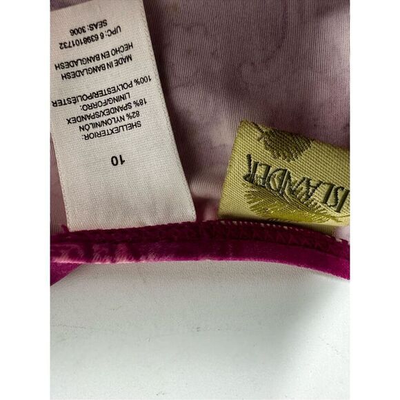 Islander Purple Gold Floral Lightly Padded Skirted One Piece Swimsuit Size 10 - Picture 7 of 10